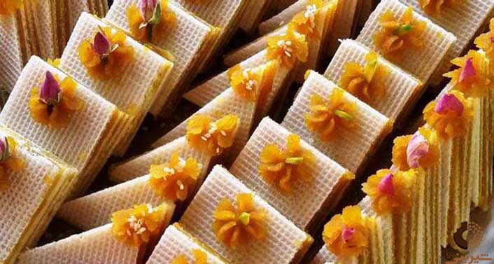 طرز-تهیه-شیرینی-میکادو-زعفرانی